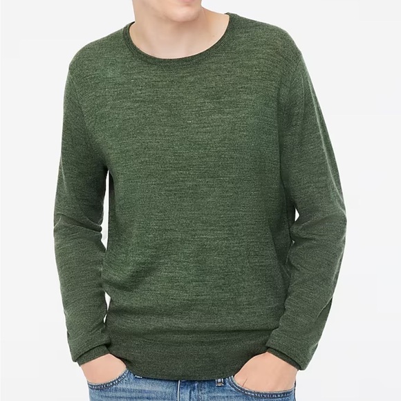 J crew heather cypress Merino wool-blend crewneck sweater - Picture 1 of 3
